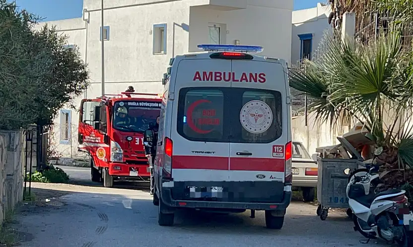 Gümbet'te apartın depo bölümünde yangın paniği