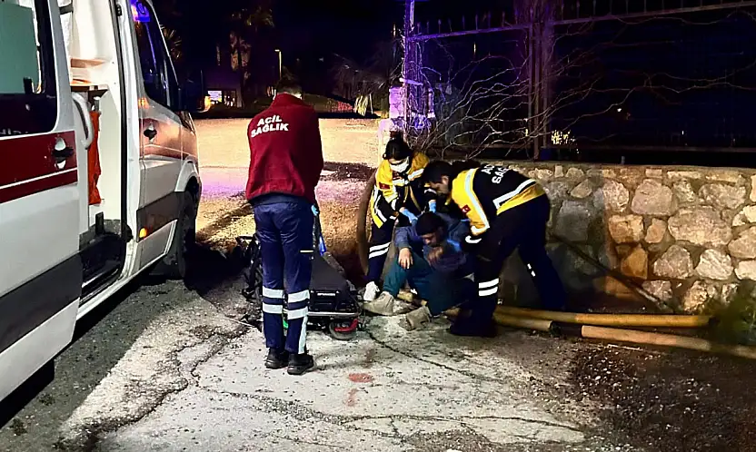 Gümbet'te yerde hareketsiz bulunan şahıs hastaneye kaldırıldı