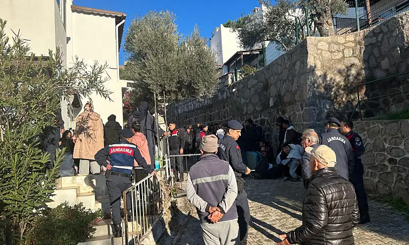 Gündoğan'da kiralık evde 70 yabancı uyruklu tespit edildi