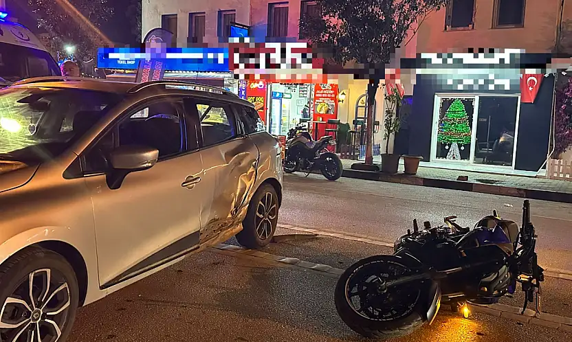 Motosiklet sürücüsü yaralandı