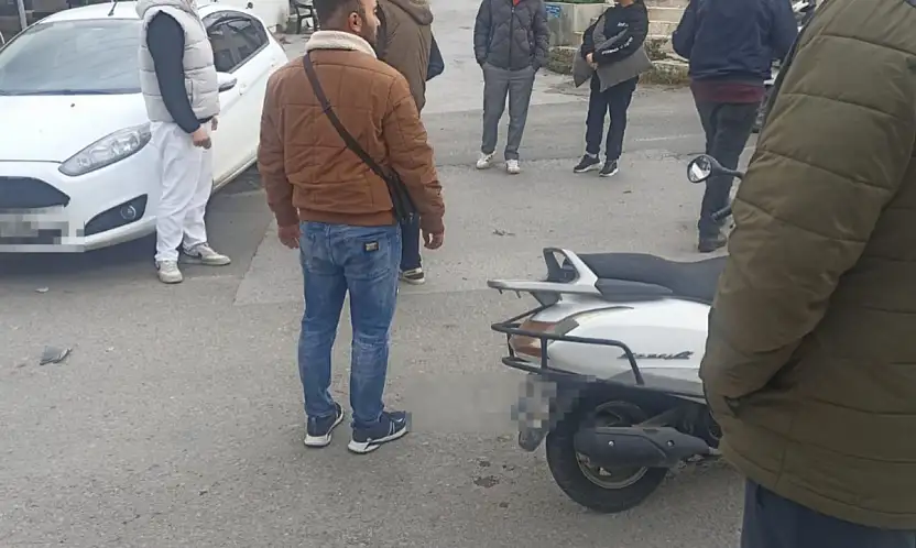 Motosiklet sürücüsü yaralandı