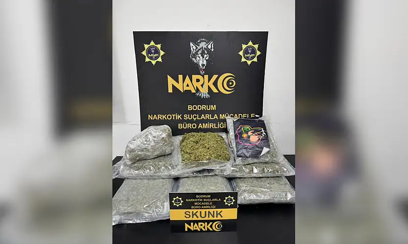 Otobüste 8 kilo uyuşturucu madde ele geçirildi