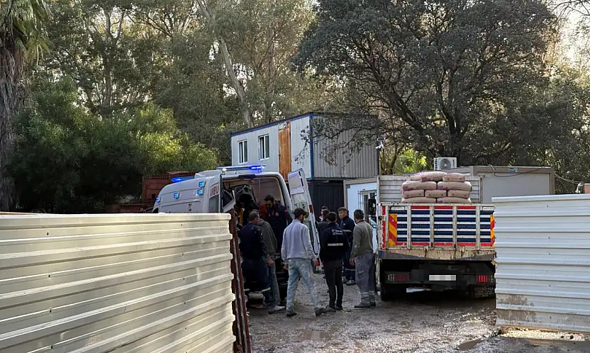 Şantiyede kaza bir işçi yaralandı