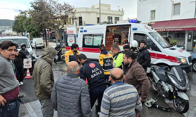 Tek tekerle tehlikeli sürüş kazayla sonuçlandı