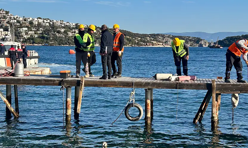 Türkbükü'nde kaçak liman ve iskelelere yıkım
